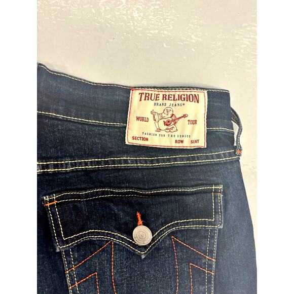 NWT True Religion Geno SN Flap Slim Jeans Men’s Size 30 Dark Scorched Wash - Picture 4 of 10
